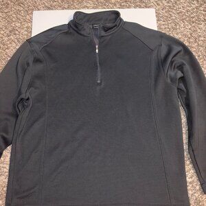 Nike Golf Dark Gray Mens 1/4 Zip Pullover Extra Large XL Cotton/Poly W/.eps Logo